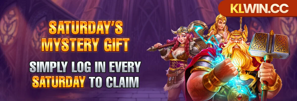 KLWIN Saturday's Mystery Gift — log in every Saturday